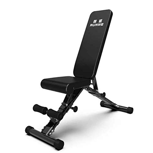 JIN GUI Banco de Mancuernas para Silla de Fitness, Banco de Mancuernas Multifuncional Ajustable, Tabla de Abdominales Multifuncional para el hogar, Press de banca Plegable de Fitness Abdominal