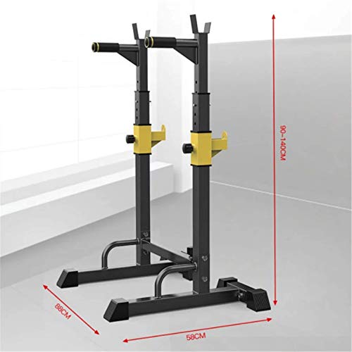 JIN GUI Marco de Barra multifunción para Sentadillas con Barra paralela, Soporte de inmersión Ajustable en Altura y Ancho, Marco de Barra paralela para Levantamiento de Pesas de pie