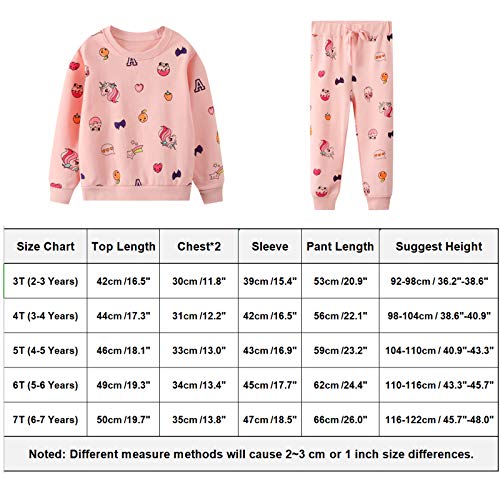 JinBei Conjuntos Deportivos para Niña ChÔndales Conjunto Sudaderas Sweater Pantalones Ajustable Cinturón Rosado Unicornio Algodon Otoño Invierno Trajes Disfraces 2-7 años JinBei Conjuntos Deportivos para Niña ChÔndales Conjunto Sudaderas Sweater Pantalones Ajustable Cinturón Rosado Unicornio Algodon Otoño Invierno Trajes Disfraces 2-7 años