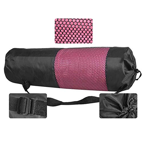 JinEamy Herramienta portátil Yoga Mat Bolsa de Deporte de Nylon de Malla conveniencia Centro Regulable con Pilates Mats