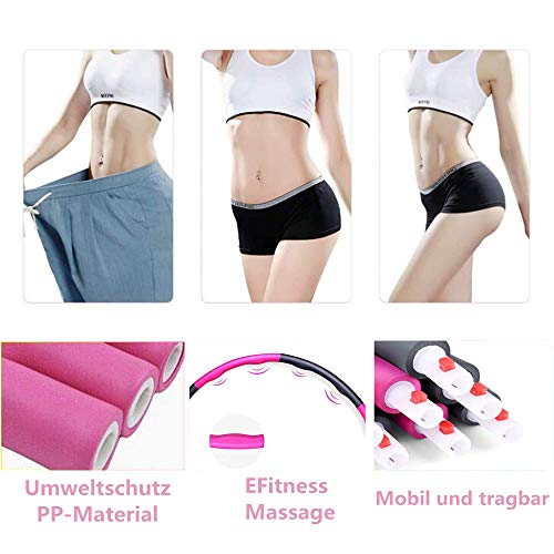 JINQI 95 Cm De Diámetro para Adultos Fitness Hula Hoop Yoga Masaje Aro De Espuma 8 Segmentos Anillo De Gimnasia Extraíble para Principiantes Equipo De Ejercicio De Empalme Adelgazante JINQI 95 Cm De Diámetro para Adultos Fitness Hula Hoop Yoga Masaje Aro De Espuma 8 Segmentos Anillo De Gimnasia Extraíble para Principiantes Equipo De Ejercicio De Empalme Adelgazante