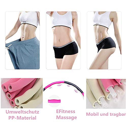 JINQI Adultos Fitness Hula Hoop Yoga Masaje Aros De Espuma 8 Segmentos Anillo De Gimnasia Extraíble para Principiantes Equipo De Ejercicio De Empalme De Adelgazamiento 95Cm De Diámetro JINQI Adultos Fitness Hula Hoop Yoga Masaje Aros De Espuma 8 Segmentos Anillo De Gimnasia Extraíble para Principiantes Equipo De Ejercicio De Empalme De Adelgazamiento 95Cm De Diámetro