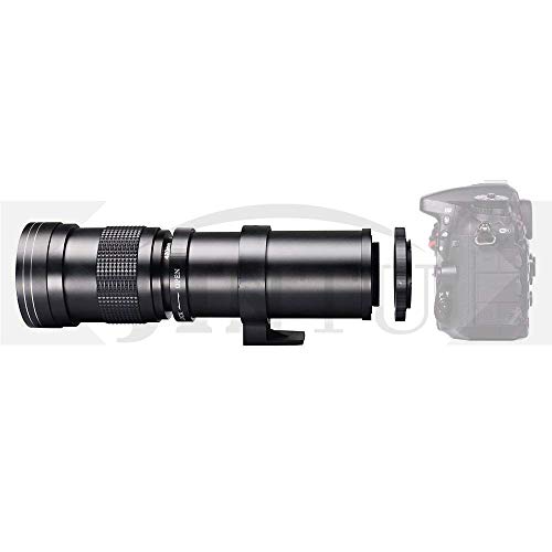 Jintu 420 - 800 mm F / 8,3 - 16. Alta definición, teleobjetivo de enfoque manual para cámara Canon EOS EF 5D Mark III 3 II 7D II 650D 700D 1000D 450D 550D 60D DSLR.