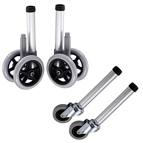 jjff Ruedas de Andador de Altura Ajustable Rueda de Repuesto Walker para Rollator, Ayuda de Movilidad para Caminar, Anciano Caminante jjff Ruedas de Andador de Altura Ajustable Rueda de Repuesto Walker para Rollator, Ayuda de Movilidad para Caminar, Anciano Caminante