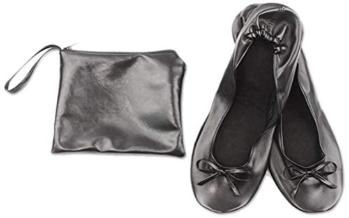 JJPRIME - Las Mujeres de Las Señoras enrollan los Zapatos Planos Cómodos Plegables doblan Las Bombas Plegables con el Ballet del Bolso de la Carga Después de la Fiesta (38/39 EU, Negro) JJPRIME - Las Mujeres de Las Señoras enrollan los Zapatos Planos Cómodos Plegables doblan Las Bombas Plegables con el Ballet del Bolso de la Carga Después de la Fiesta (38/39 EU, Negro)
