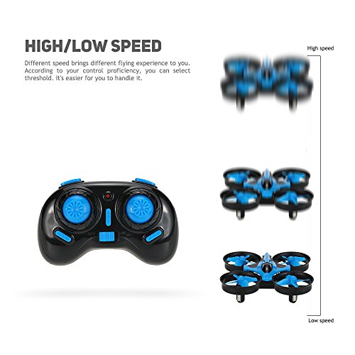 JJRC Mini Quadcopter Drone con mando a distancia para principiantes (H36) para unisex-niños Azul