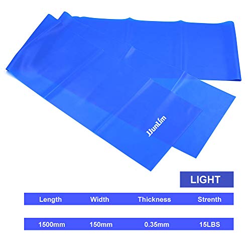JJunLiM 1.5 Metres Latex Fitness Resistance Bands Elastic Stretch Bands Exercise Training Band Best for Pilates Yoga, Home Gym Crossfit Workout or Physical Therapy (1.5m Blue)