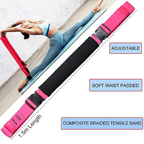 JJunLiM Ampliación de pierna para danza,ballet de apertura suave, bandas de ejercicio de gimnasia,entrenamiento de tracción,correa de yoga para mejorar el estiramiento de las piernas(rojo rosa) JJunLiM Ampliación de pierna para danza,ballet de apertura suave, bandas de ejercicio de gimnasia,entrenamiento de tracción,correa de yoga para mejorar el estiramiento de las piernas(rojo rosa)