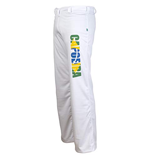 Jl Deporte Auténtico Capoeira Los Hombres Brasileños Artes Marciales Pantalones ('Capoeira' Imprimir Junto A La Pierna) - M Jl Deporte Auténtico Capoeira Los Hombres Brasileños Artes Marciales Pantalones ('Capoeira' Imprimir Junto A La Pierna) - M