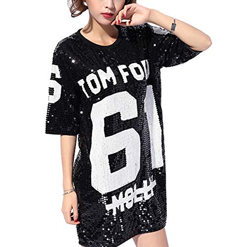 JLTPH Mujeres Lentejuelas Sueltas Casual Camiseta Patrón Digital Trajes de Discoteca Jazz Hip Hop Traje de Baile Callejero Equipo de Rendimiento Tops JLTPH Mujeres Lentejuelas Sueltas Casual Camiseta Patrón Digital Trajes de Discoteca Jazz Hip Hop Traje de Baile Callejero Equipo de Rendimiento Tops