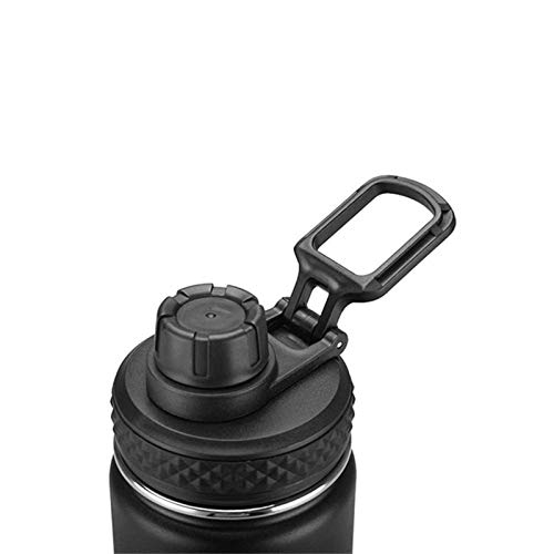 JNWEIYU Mug Tazas Térmicas Botella de Agua de Acero Inoxidable, de Doble Pared con Aislamiento en vacío, Perfecta for Viajar con Fugas Boquilla Tapa de la Prueba, de Gran Capacidad-Negro Sin BPA Free JNWEIYU Mug Tazas Térmicas Botella de Agua de Acero Inoxidable, de Doble Pared con Aislamiento en vacío, Perfecta for Viajar con Fugas Boquilla Tapa de la Prueba, de Gran Capacidad-Negro Sin BPA Free