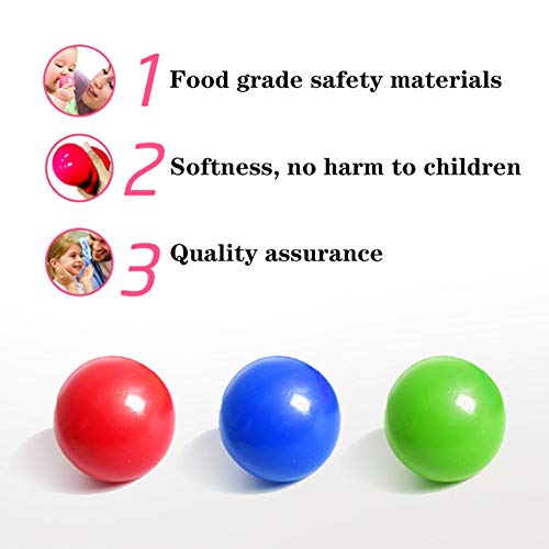 JOAN Sticky Globbles Ball Stress Toy,Fluorescent Sticky Wall Ball Sticky Target Ball Decompression Toy - 4 PCS, Different Color
