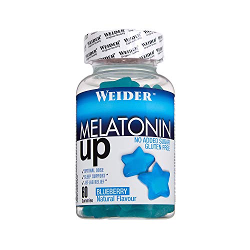 JOE WEIDER VICTORY Melatonine Up, 60 gummies, Sabor Blueberry, 1 mg de melatonina por gominola, Sin gluten y sin azúcar JOE WEIDER VICTORY Melatonine Up, 60 gummies, Sabor Blueberry, 1 mg de melatonina por gominola, Sin gluten y sin azúcar