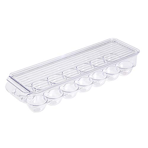 JOELELI Caja de almacenamiento transparente para refrigerador, para frutas y verduras frescas congeladas, utilizada para almacenar frutas, alimentos enlatados, huevos, aperitivos JOELELI Caja de almacenamiento transparente para refrigerador, para frutas y verduras frescas congeladas, utilizada para almacenar frutas, alimentos enlatados, huevos, aperitivos