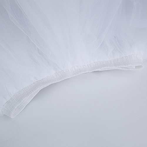 Joeyer Mujer Faldas de Tulle Adultos Mini Falda de Ballet Skirt Princesas Tutú de Tul para Baile Disfraces Fotografía Fiesta Despedida (White)