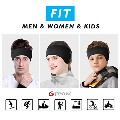 JOEYOUNG Fleece Ear Warmers/Muffs Diadema para Hombres y Mujeres Niños Invierno Correr Yoga Esquiar Hacer Ejercicio Montar Bicicleta en días fríos y Helados