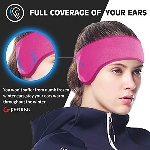 JOEYOUNG Fleece Ear Warmers/Muffs Diadema para Hombres y Mujeres Niños Invierno Correr Yoga Esquiar Hacer Ejercicio Montar Bicicleta en días fríos y Helados