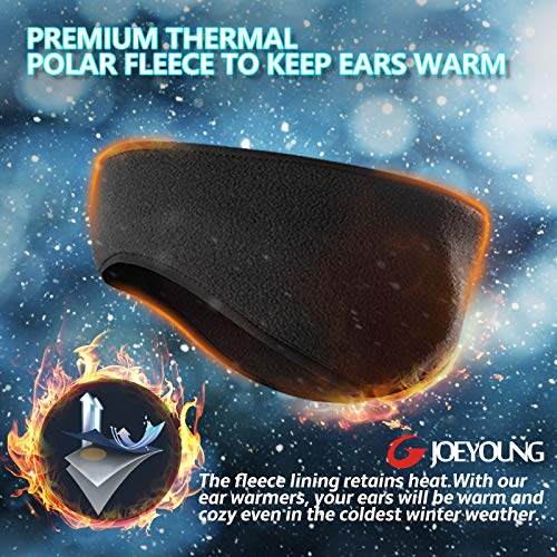 JOEYOUNG Fleece Ear Warmers/Muffs Diadema para Hombres y Mujeres Niños Invierno Correr Yoga Esquiar Hacer Ejercicio Montar Bicicleta en días fríos y Helados