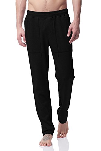 Jogging Hombre,Trainning Pants, Pantalones Deportivos, Joggers Pantalón Largo, PH-20(M,Black)