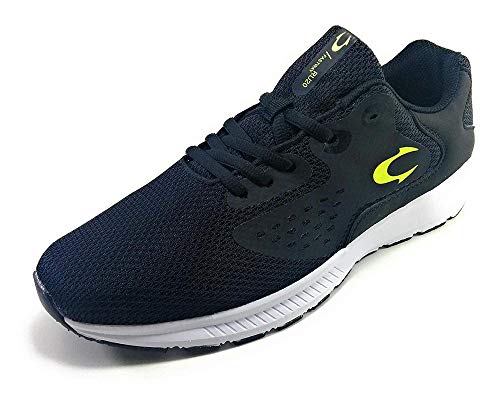 JOHN SMITH Zap.J.Smith Refer 20V Flu, Zapatillas de Deporte para Hombre, Negro/Verde Fluor, 44 EU