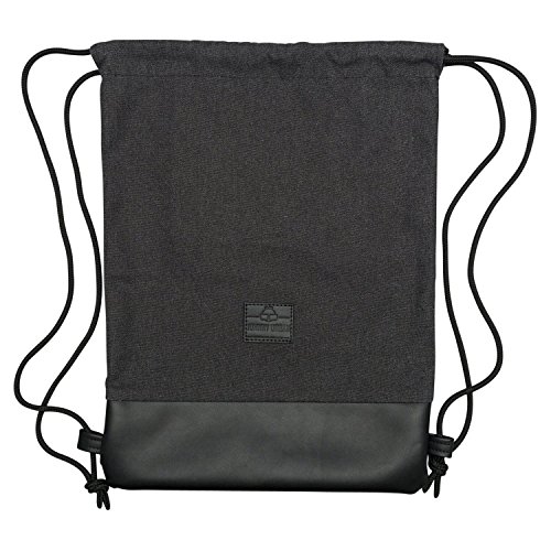 Johnny Urban Mochila de Cuerda Antracita/Negro Bolsa de Cuerdas para Hombre Mujer Niños y Adolescentes - Mochilas Cordón de Gimnasio - Bolsa Deporte de Algodón y Cuero Vegano