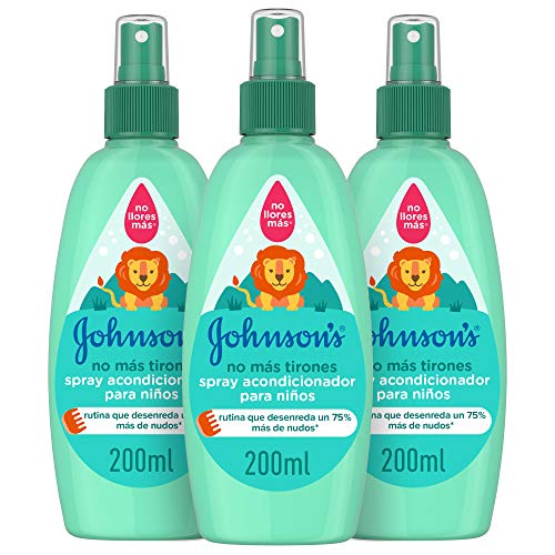 Johnson's Baby - Acondicionador spray No Más Tirones para niños, 3 x 200 ml Johnson's Baby - Acondicionador spray No Más Tirones para niños, 3 x 200 ml