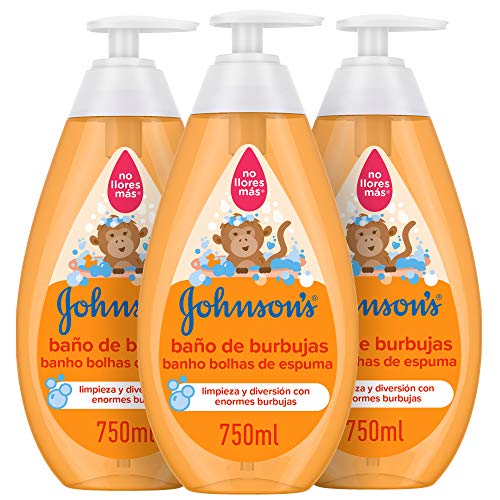 Johnson's Baby Baño de Burbujas para niños, formulado para la piel delicada de los bebés - 3 x 750 ml Johnson's Baby Baño de Burbujas para niños, formulado para la piel delicada de los bebés - 3 x 750 ml