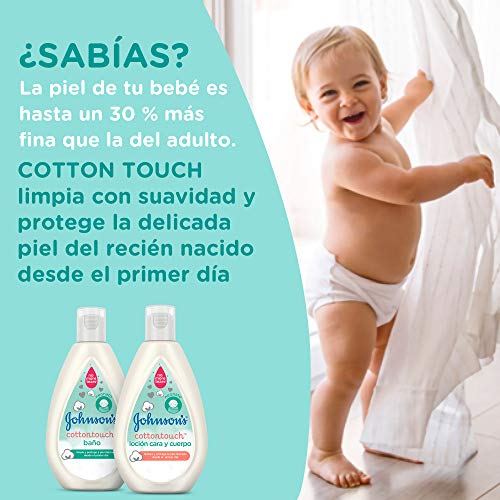 Johnson’s Baby Set de Regalo Mi Primera Mochila, champú Clásico 300ml + Aceite Corporal 300ml + crema protector de pañal de 100ml + loción y gel de baño Cotton Touch 50ml