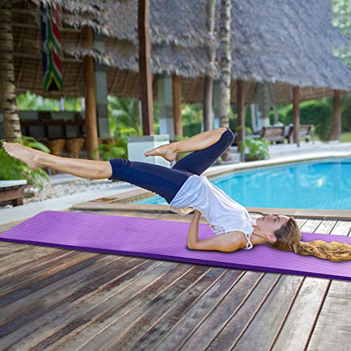 jojobnj Esterilla yoga, Esterilla de Fitness TPE Antideslizante ecológica, esterilla de yoga fitness masculina y femenina, ejercicio de Pilates, 180 x 60 x 0,6 cm, fácil de llevar jojobnj Esterilla yoga, Esterilla de Fitness TPE Antideslizante ecológica, esterilla de yoga fitness masculina y femenina, ejercicio de Pilates, 180 x 60 x 0,6 cm, fácil de llevar