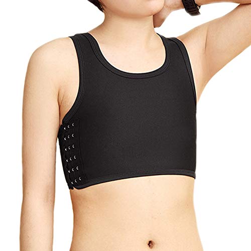 Jolie Chica Poco Femenina Les Trans Pecho Binder Extraplano Camiseta sin Mangas Sujetador Deportivo Ropa Interior Lesbianas,Negro,M Jolie Chica Poco Femenina Les Trans Pecho Binder Extraplano Camiseta sin Mangas Sujetador Deportivo Ropa Interior Lesbianas,Negro,M