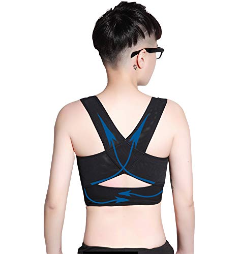 Jolie Sujetador Deportivo Pecho Binder Corsé de Malla Banda elástica Ropa Interior para Trans Lesbiana Tomboy,Negro,M Jolie Sujetador Deportivo Pecho Binder Corsé de Malla Banda elástica Ropa Interior para Trans Lesbiana Tomboy,Negro,M