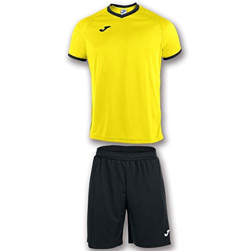 Joma Academy Set Equipacion M/Corta, Hombre, Amarillo/Negro