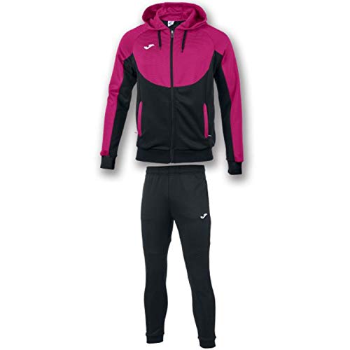 Joma Caballero Chandal Capucha Essential, Niños, Negro-Rosa, 2XS Joma Caballero Chandal Capucha Essential, Niños, Negro-Rosa, 2XS