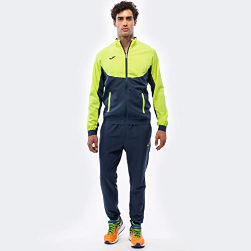 Joma Chandal Essential Micro - Chándal, Hombre, Multicolor(Marino-Amarillo)