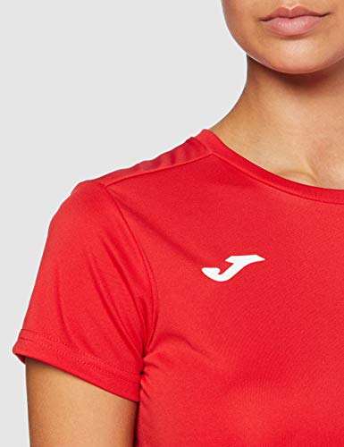 Joma Combi Woman M/C Camiseta Deportiva para Mujer de Manga Corta y Cuello Redondo, Rojo (Red), XL