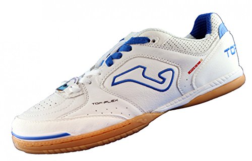 Joma Top Flex Zapatillas de fútbol Sala, Hombre, Blanco (602 White/Black/Orange Indoor 000), 40 EU