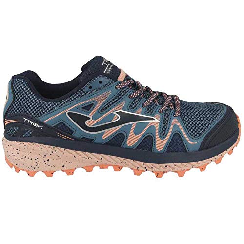 Joma Trek Lady, Zapatillas para Carreras de montaña Mujer, Azul-Rosa, 38 EU