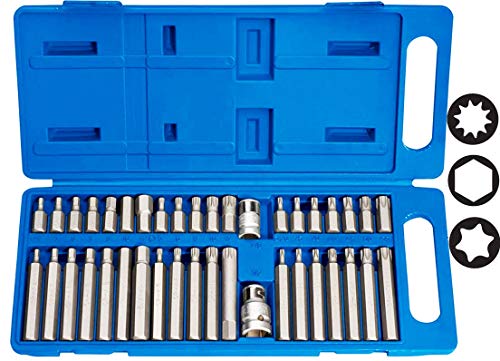 JOMAFA - JUEGO DE PUNTAS 40 PIEZAS TORX, XZN SPLINE Y ALLEN HEXAGONAL ACERO CR-V JOMAFA - JUEGO DE PUNTAS 40 PIEZAS TORX, XZN SPLINE Y ALLEN HEXAGONAL ACERO CR-V