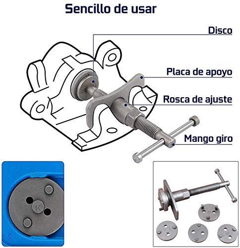 JOMAFA - Reposicionador de pistones de frenos 24 + 5 piezas retractor (para reposicionar el pistón de freno al cambiar los discos, las zapatas o las pastillas de freno) JOMAFA - Reposicionador de pistones de frenos 24 + 5 piezas retractor (para reposicionar el pistón de freno al cambiar los discos, las zapatas o las pastillas de freno)