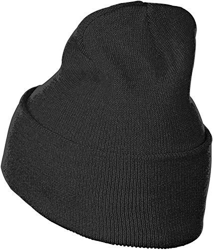 JONINOT Rambo Casual Winter Warm Knit Beanie Hat Lana Skull Cuff Cap Elástico Cómodo Sombrero de Trineo Negro