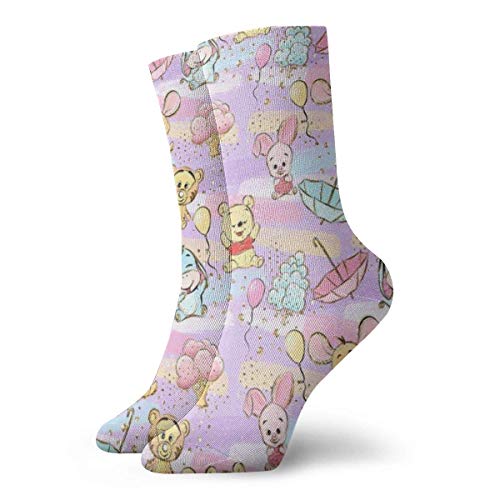 JONINOT Win-nie-Po-o-h Calcetines Crew Comfort Casual Deportes Adolescentes Anime Tobillo Niño acogedor W8.5CM x L30CM