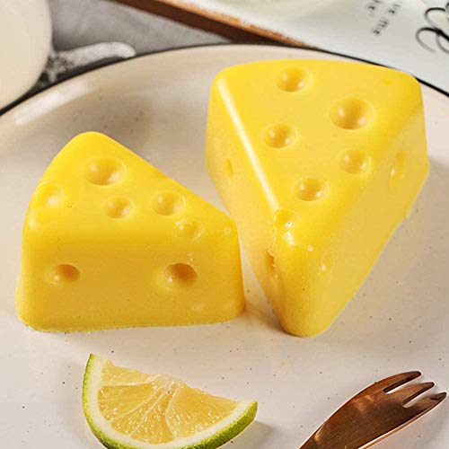 Josietomy - Molde de silicona para tartas de 8 agujeros, 6 agujeros en forma de queso, para moldes de postre de espuma, pudding a la gelatina, antiadherente, pasteles y bandejas de musgo