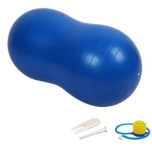 josietomy Pelota de ejercicio con forma de cacahuete para ejercicios de yoga, con bomba de mano, calidad de gimnasio, para mujeres y hombres