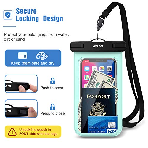JOTO 2 uds. Bolsa Estanca Móvil Universal, Funda Impermeable para iPhone 12 Mini/Pro/Pro MAX/11/XS/XR/8 Plus/7 Plus, Galaxy Note10+/S20 Ultra/S20+/S10e, Huawei hasta 6,9" Diagonal -Verde JOTO 2 uds. Bolsa Estanca Móvil Universal, Funda Impermeable para iPhone 12 Mini/Pro/Pro MAX/11/XS/XR/8 Plus/7 Plus, Galaxy Note10+/S20 Ultra/S20+/S10e, Huawei hasta 6,9" Diagonal -Verde