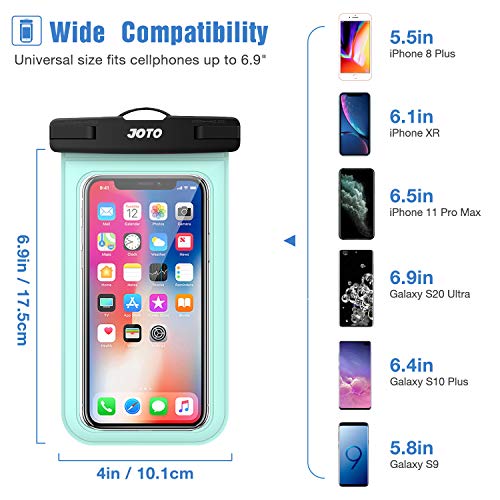 JOTO 2 uds. Bolsa Estanca Móvil Universal, Funda Impermeable para iPhone 12 Mini/Pro/Pro MAX/11/XS/XR/8 Plus/7 Plus, Galaxy Note10+/S20 Ultra/S20+/S10e, Huawei hasta 6,9" Diagonal -Verde JOTO 2 uds. Bolsa Estanca Móvil Universal, Funda Impermeable para iPhone 12 Mini/Pro/Pro MAX/11/XS/XR/8 Plus/7 Plus, Galaxy Note10+/S20 Ultra/S20+/S10e, Huawei hasta 6,9" Diagonal -Verde