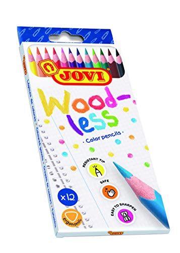 Jovi Lápices de colores Woodless, 12 unidades, Colores surtidos (734/12), Única Jovi Lápices de colores Woodless, 12 unidades, Colores surtidos (734/12), Única
