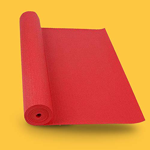 JOWY Esterilla de Yoga ROJA Antideslizante, con 173cm x 61cm y con 0,6cm de Grosor es Muy Ligera y portátil, colchoneta Ideal para la práctica de Fitness y Pilates. Tu casa es tu Gimnasio. JOWY Esterilla de Yoga ROJA Antideslizante, con 173cm x 61cm y con 0,6cm de Grosor es Muy Ligera y portátil, colchoneta Ideal para la práctica de Fitness y Pilates. Tu casa es tu Gimnasio.
