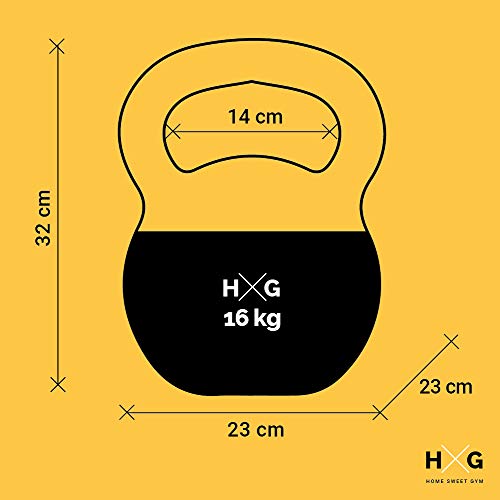 JOWY Pesa Rusa o Pesa Kettlebell 16kg, PVC rellena de Fina Arena de Acero, Ideal para Ejercicios y Entrenamientos de musculación o Crosstraining. Tu casa es tu Gimnasio. JOWY Pesa Rusa o Pesa Kettlebell 16kg, PVC rellena de Fina Arena de Acero, Ideal para Ejercicios y Entrenamientos de musculación o Crosstraining. Tu casa es tu Gimnasio.