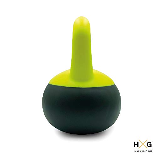 JOWY Pesa Rusa o Pesa Kettlebell 8kg, PVC rellena de Fina Arena de Acero, Ideal para Ejercicios y Entrenamientos de musculación o Crosstraining. Tu casa es tu Gimnasio.