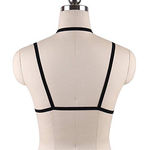 Joycaling Arnés Sujetador Mujeres Lencería Sexy para Mujeres Damas Jaula elástica Sexy Bustier Vendaje arnés Sujetador Partido de la Vida Diaria Ball y más Ocasiones (Color : Black, Size : Free Size)